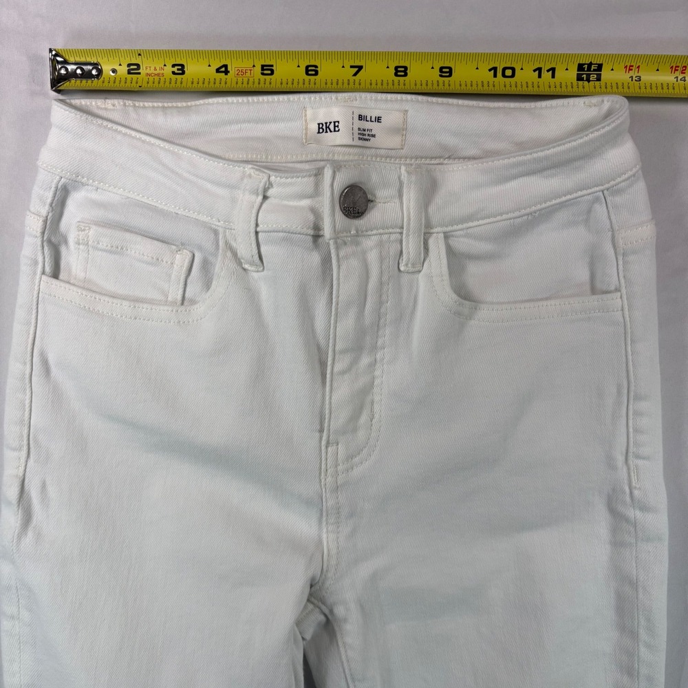 BKE Billie Skinny Jeans Womens 26 White High Rise‎ Slim Fit Denim Pants - Picture 6 of 9